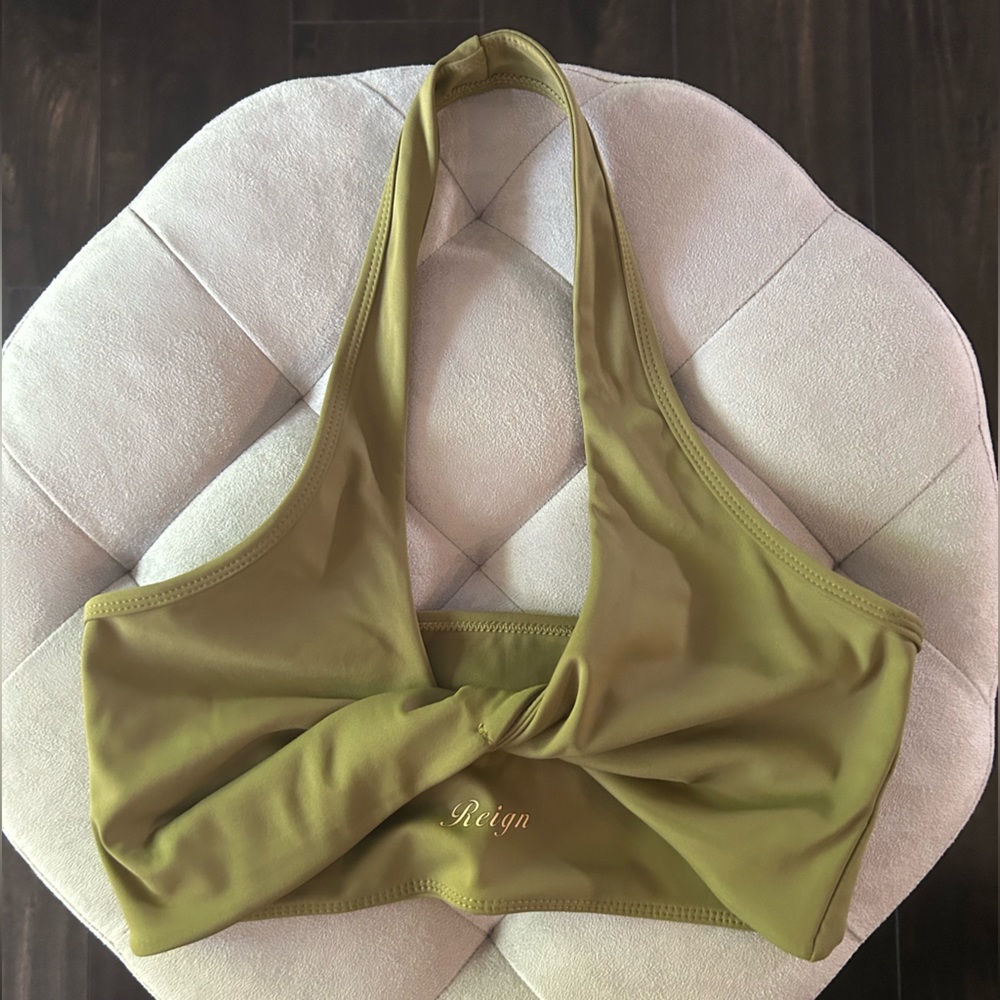 Olive Green Front Twist Top